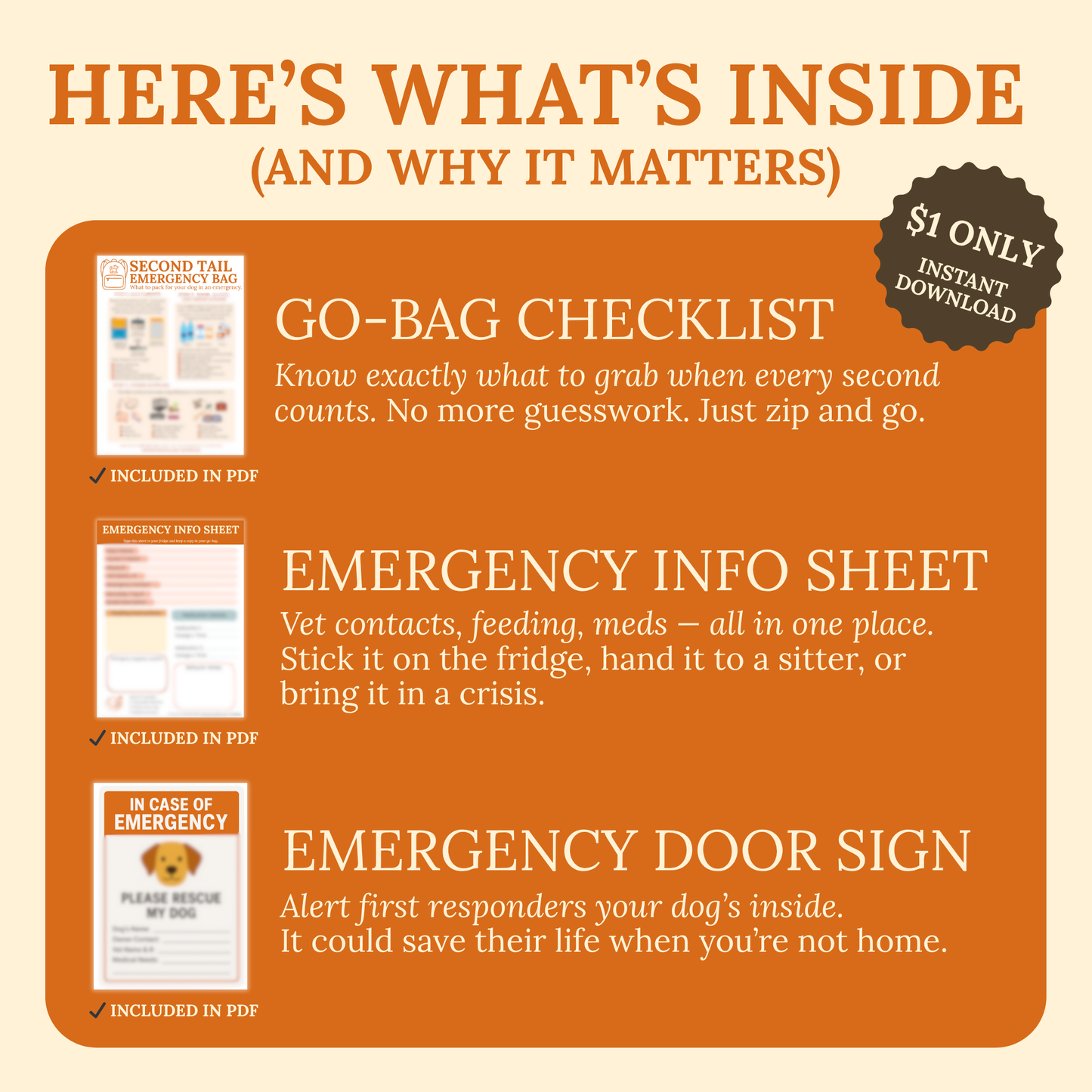 Emergency Dog Kit